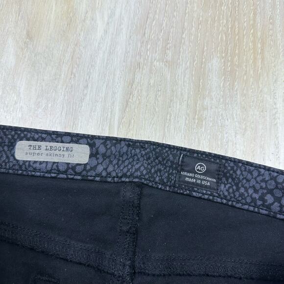 AG Adriano Goldschmied The Legging Super Skinny Fit Snake Skin Print Jeans 27 - Picture 15 of 16